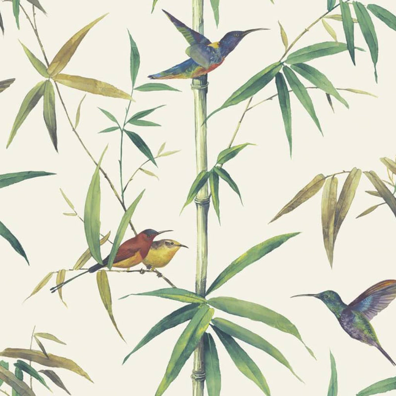 Load image into Gallery viewer, Noordwand Noordwand Behang Kolibri and Bamboo ecru