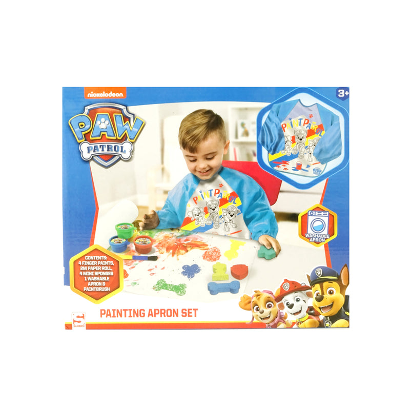 Load image into Gallery viewer, Paw patrol vingerverfset met schort blauw