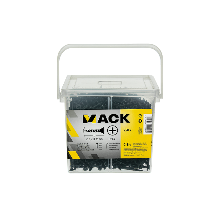 Afbeelding laden in galerijviewer, Mack 1020286 - box gipsplaatschroeven 3,5 x 45 mm 750 st | 6 stuks