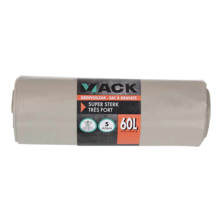 Afbeelding laden in galerijviewer, 1054869 - grofvuilzak 60l, extra sterk transparant ldpe, 5 st per rol | 10 stuks