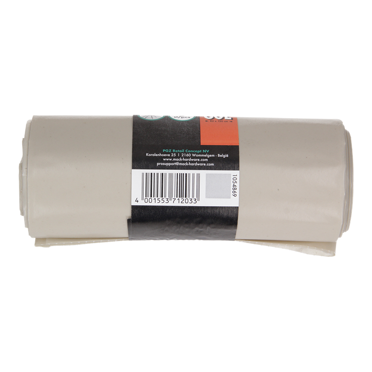 Afbeelding laden in galerijviewer, 1054869 - grofvuilzak 60l, extra sterk transparant ldpe, 5 st per rol | 10 stuks