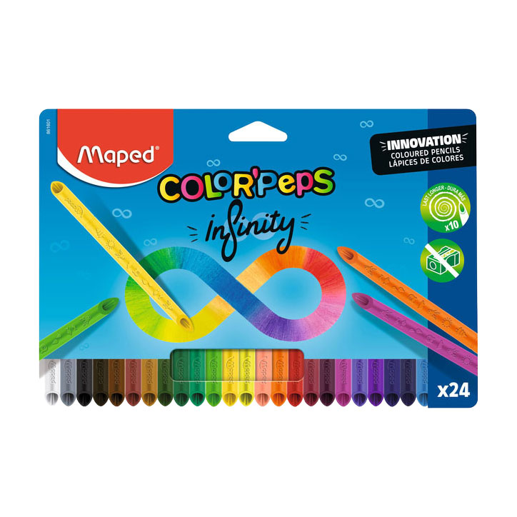 Afbeelding laden in galerijviewer, Quantore kleurpotlood maped color peps infinity set 24 kleuren
