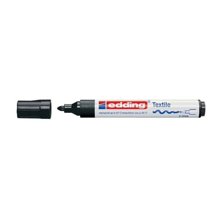 Load image into Gallery viewer, Quantore viltstift edding 4500 textiel rond zwart 2-3mm