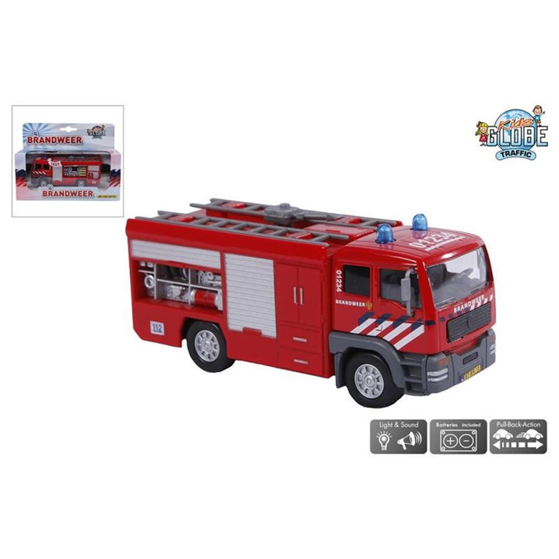Load image into Gallery viewer, Kids globe die cast brandweer tank auto