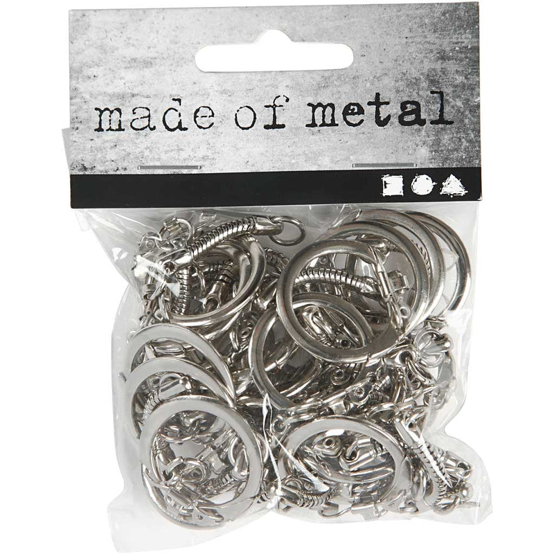 Afbeelding laden in galerijviewer, Creativ company http: www.cchobby.nl sleutelhanger-met-ketting-l-6-cm-d-2-3-cm-25-stuk-1-doos
