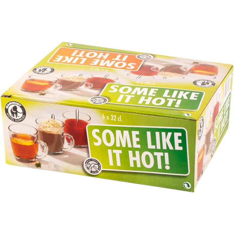 Afbeelding laden in galerijviewer, Mammoet theeglas some like it hot 32cl doos a 6 stuks