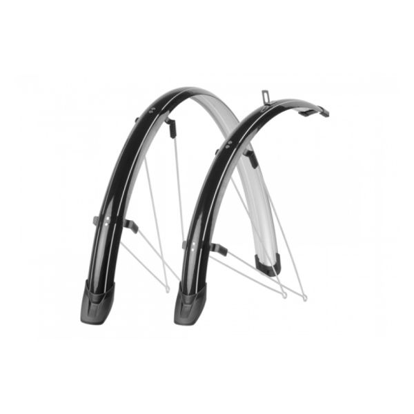 Load image into Gallery viewer, Spatbordset 28 51 mm Polisport Towny - zwart