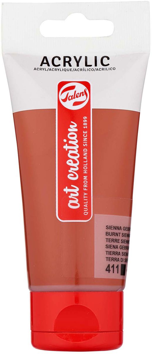 Chargez l'image dans la visionneuse de la galerie, Talens art creation acrylverf tube van 75 ml, sienna gebrand (411)