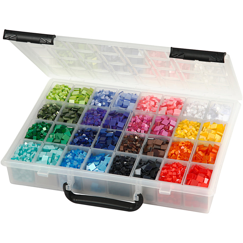 Afbeelding laden in galerijviewer, Https: www.cchobby.nl mini-mozaiek-afm-5x5-10x10-mm-dikte-2-mm-32x25-gr-1-doos
