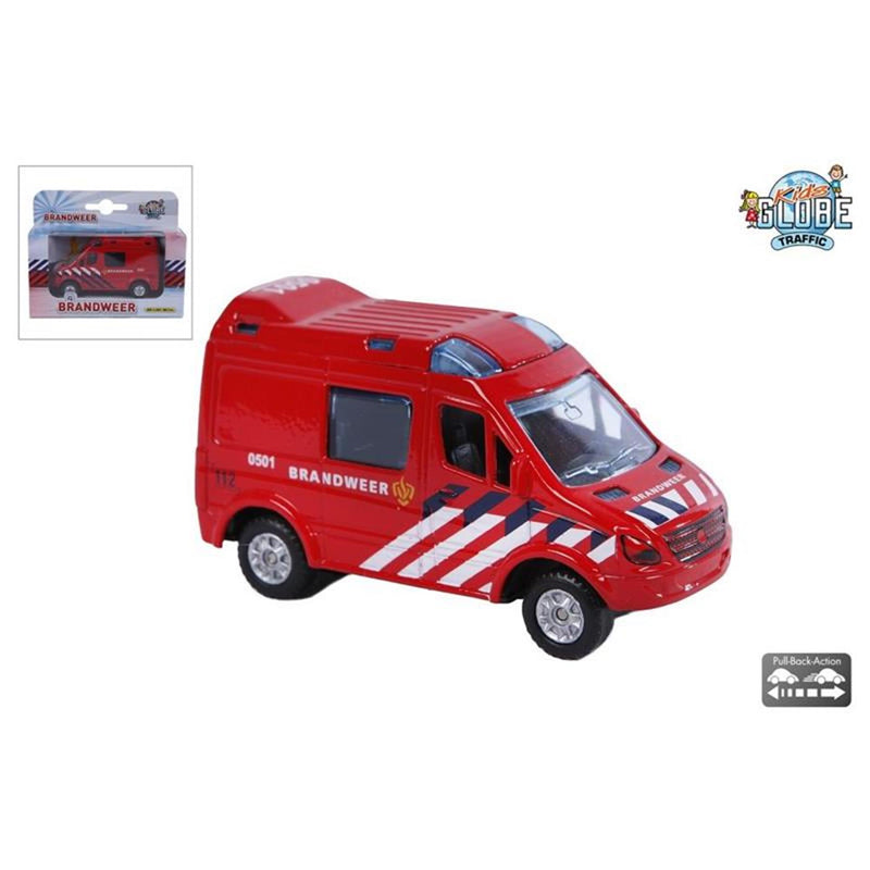 Load image into Gallery viewer, Kids globe die-cast brandweerauto