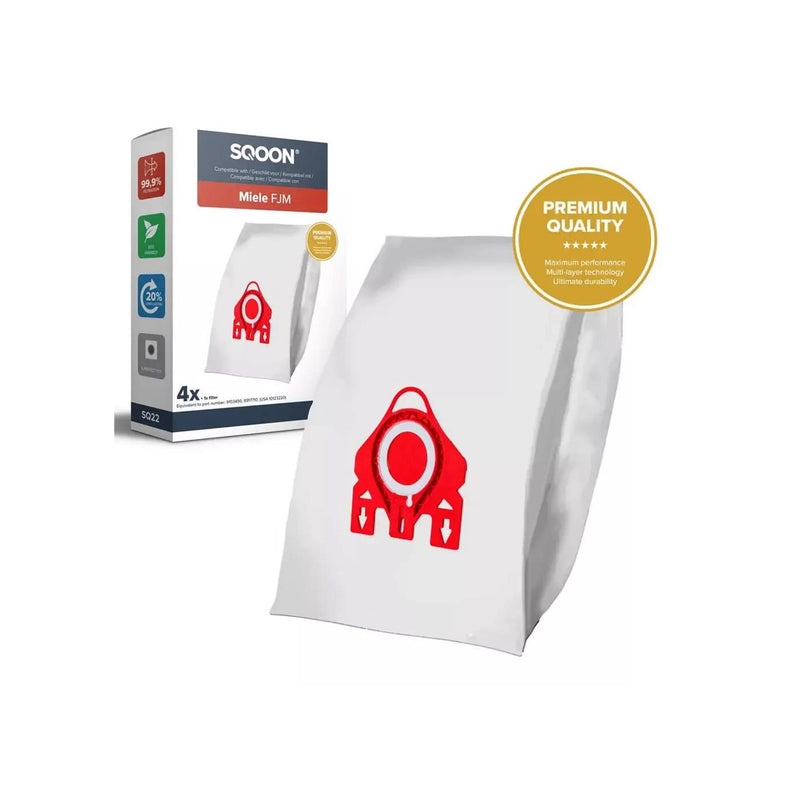 Chargez l'image dans la visionneuse de la galerie, Sqoon stofzuigerzak miele f j m 3-d pro doos a 4 stuks