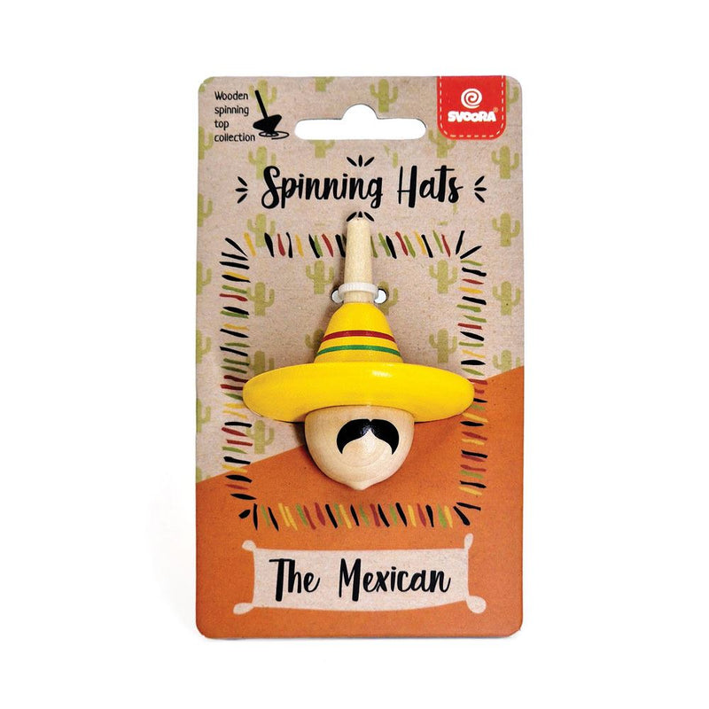 Afbeelding laden in galerijviewer, Draaihoed met houten tol. de mexicaan 5+