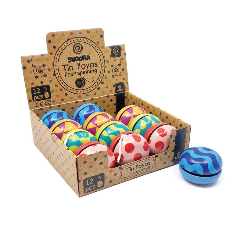 Afbeelding laden in galerijviewer, Dsp. retro tinnen yoyo groovy 4 ass. 5+