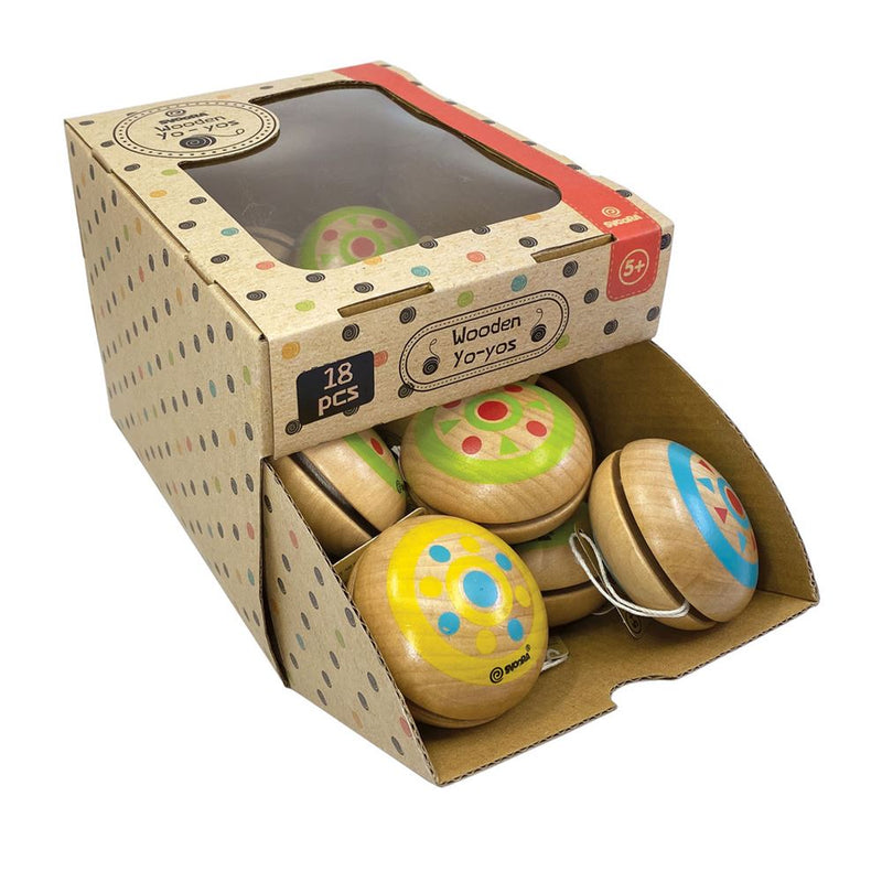 Afbeelding laden in galerijviewer, Houten yo-yo's. 3 assortie. indie. 6+