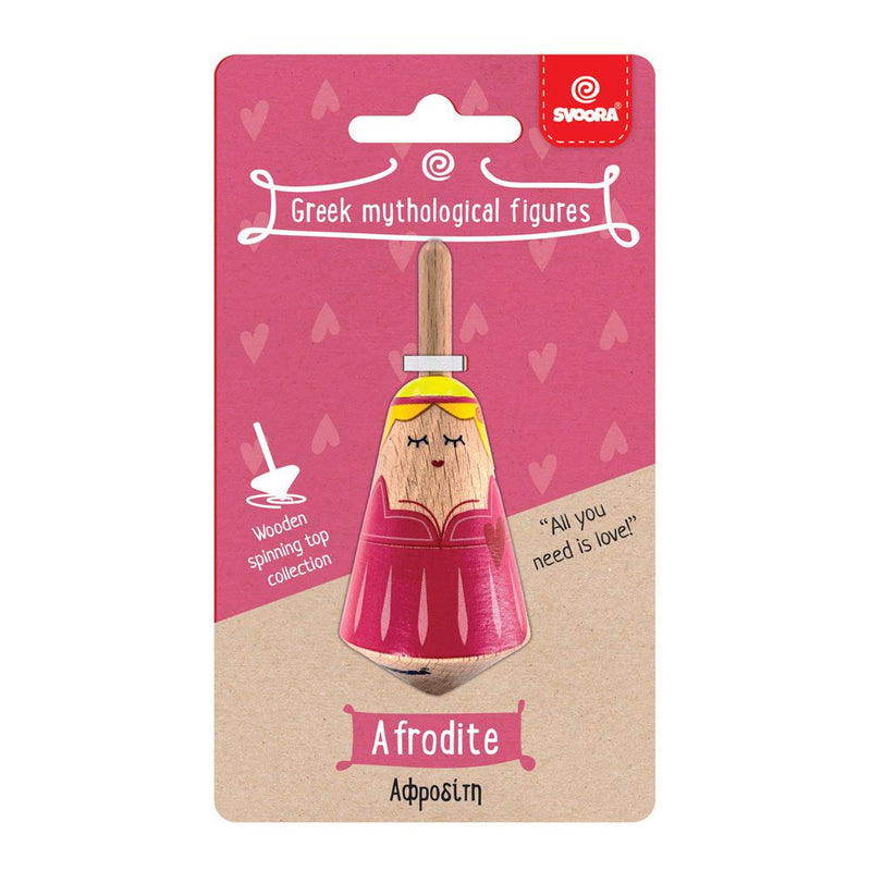 ギャラリービューアに画像をロードする, Griekse houten tol: afrodite. 3,5x3,5x8