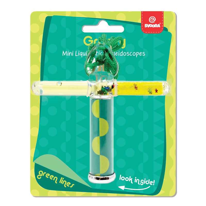 Afbeelding laden in galerijviewer, Mini liquid caleidoscope 'groene lijnen'