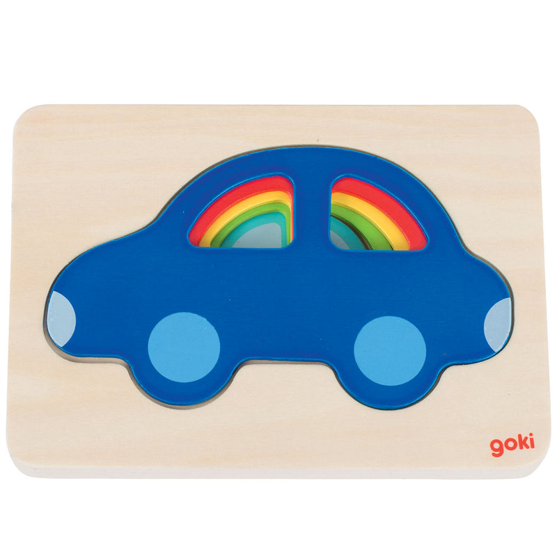 Afbeelding laden in galerijviewer, Goki lagenpuzzel auto, 5 lagen