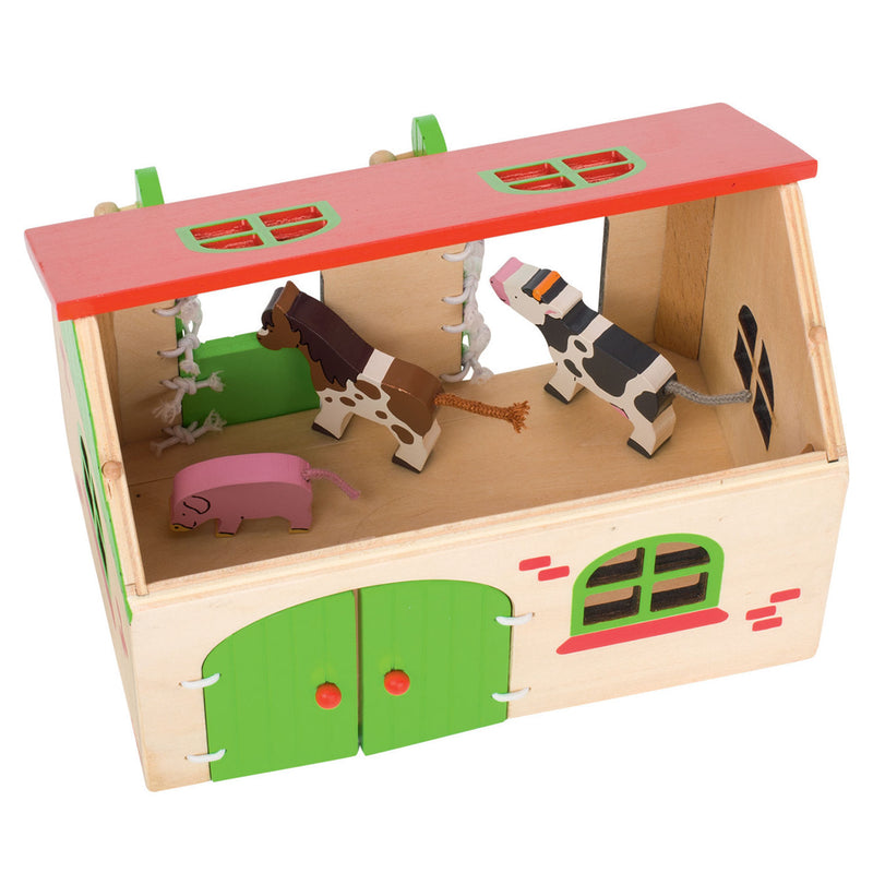 Afbeelding laden in galerijviewer, Goki houten boerderij, 13dlg.