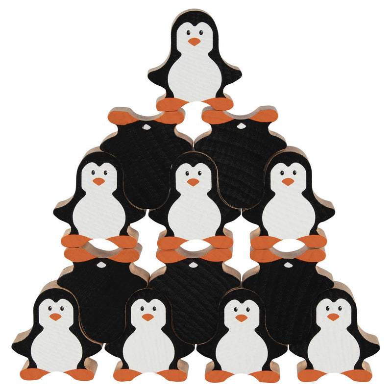 Load image into Gallery viewer, Goki houten stapelspel pinguin