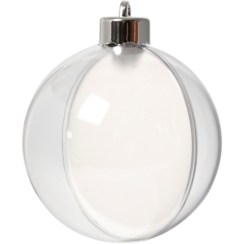 Load image into Gallery viewer, Creativ company decoratie kerstballen tweedelig, 5st.