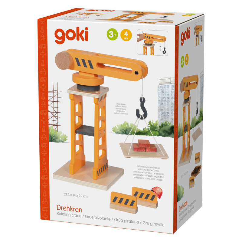Afbeelding laden in galerijviewer, Goki houten draaikraan - 4dlg.