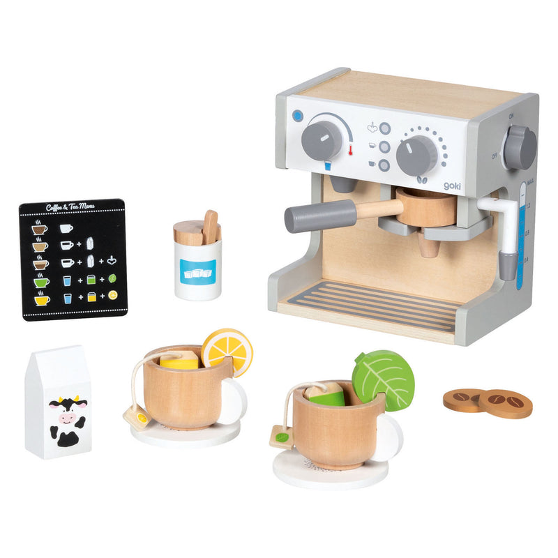 Afbeelding laden in galerijviewer, Goki houten koffie- en thee machine - 16dlg.