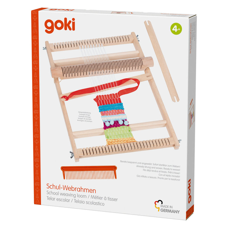 Afbeelding laden in galerijviewer, Goki houten weefraam voor school met kam - 25cm