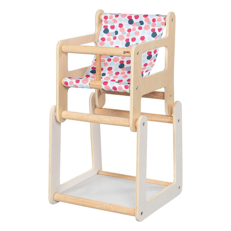 Load image into Gallery viewer, Goki houten poppenstoel met tafel 2in1