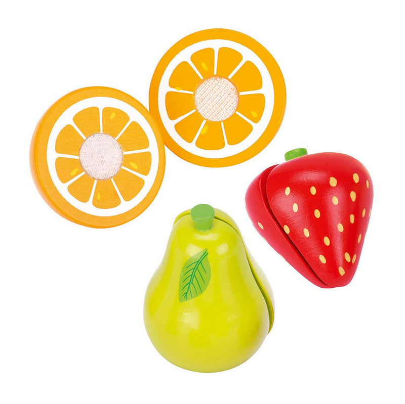 Afbeelding laden in galerijviewer, Goki houten blender met fruit, 7dlg.