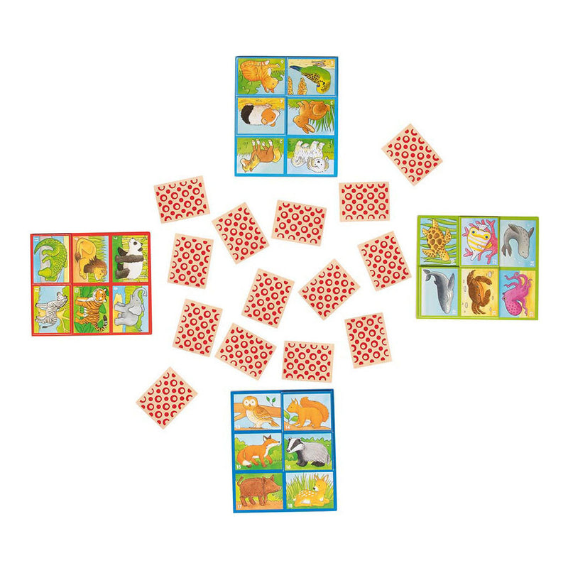 Load image into Gallery viewer, Goki houten lotto spel dieren, 28dlg.