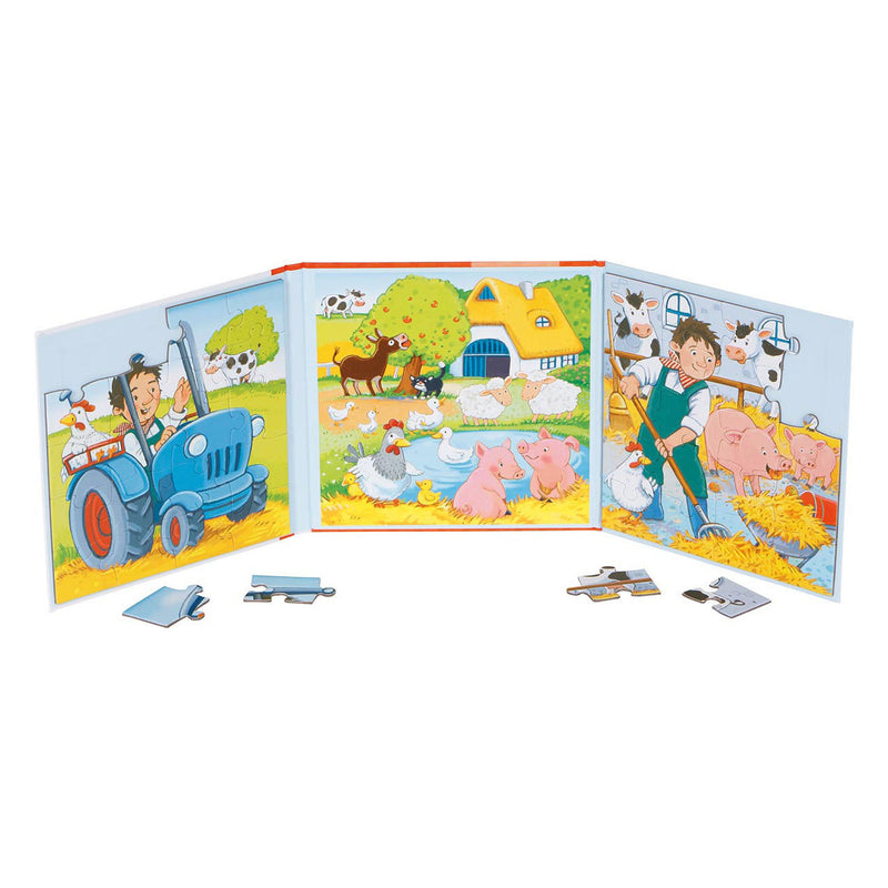 Load image into Gallery viewer, Goki magnetisch legpuzzelboek boerderij, 40st.