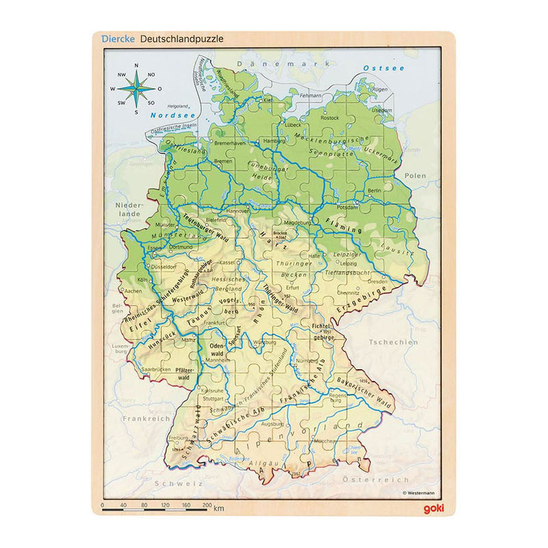 Laden Sie das Bild in Galerie -Viewer, Goki houten lagenpuzzel duitsland, 98st.