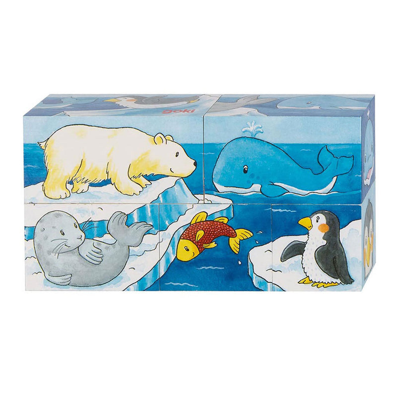 Afbeelding laden in galerijviewer, Goki houten blokpuzzel safari, 5st.