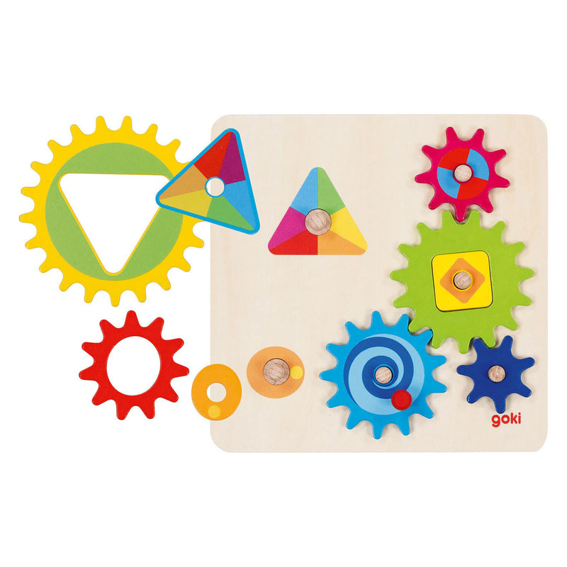 Afbeelding laden in galerijviewer, Goki tandwielspel, 10-delig, hout, 2+
