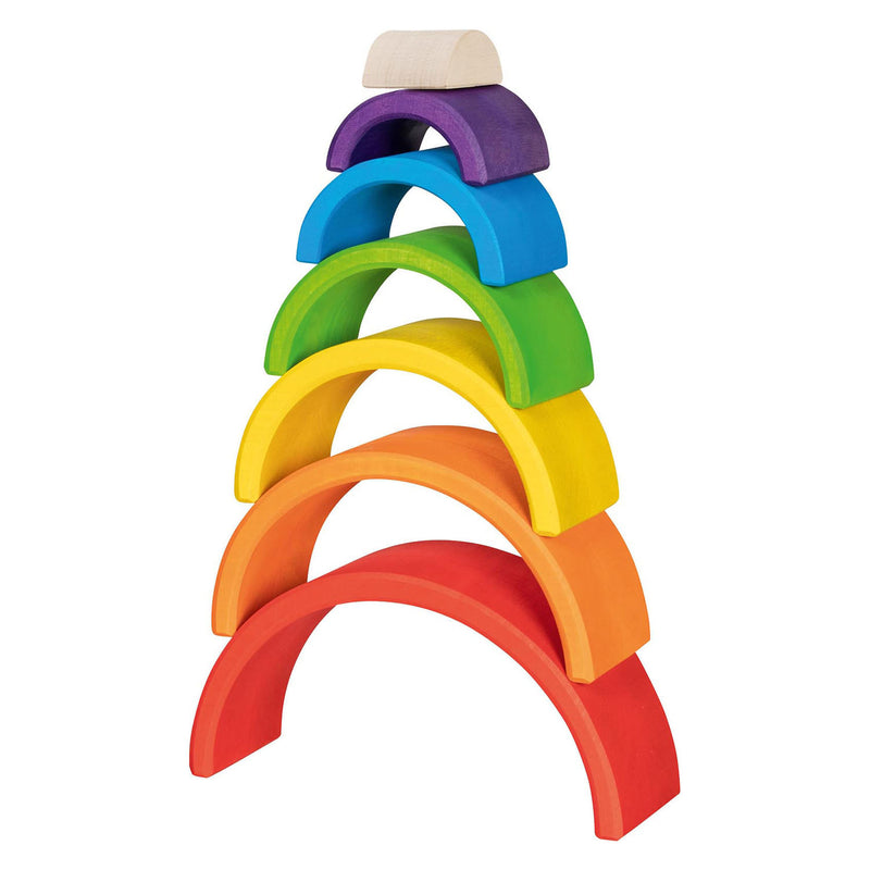 Load image into Gallery viewer, Goki houten bouwblokken regenboog, 5dlg.
