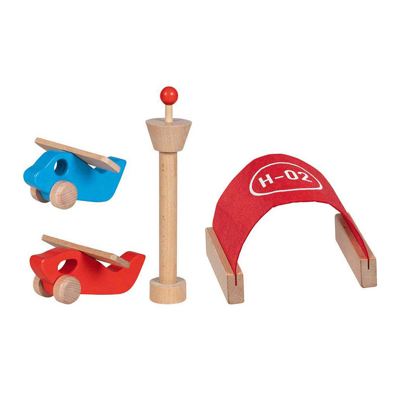 Afbeelding laden in galerijviewer, Goki speelset wegdelen vliegveld met accessoires - 26dlg.