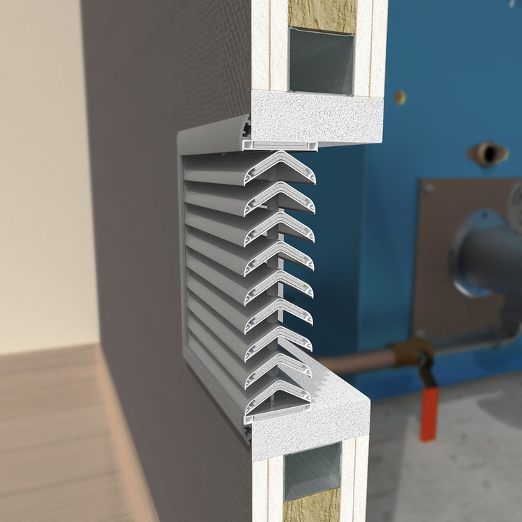 Afbeelding laden in galerijviewer, Renson 1078695 - deurrooster brandw. 464 2 400x200 mm grijs | 2 stuks