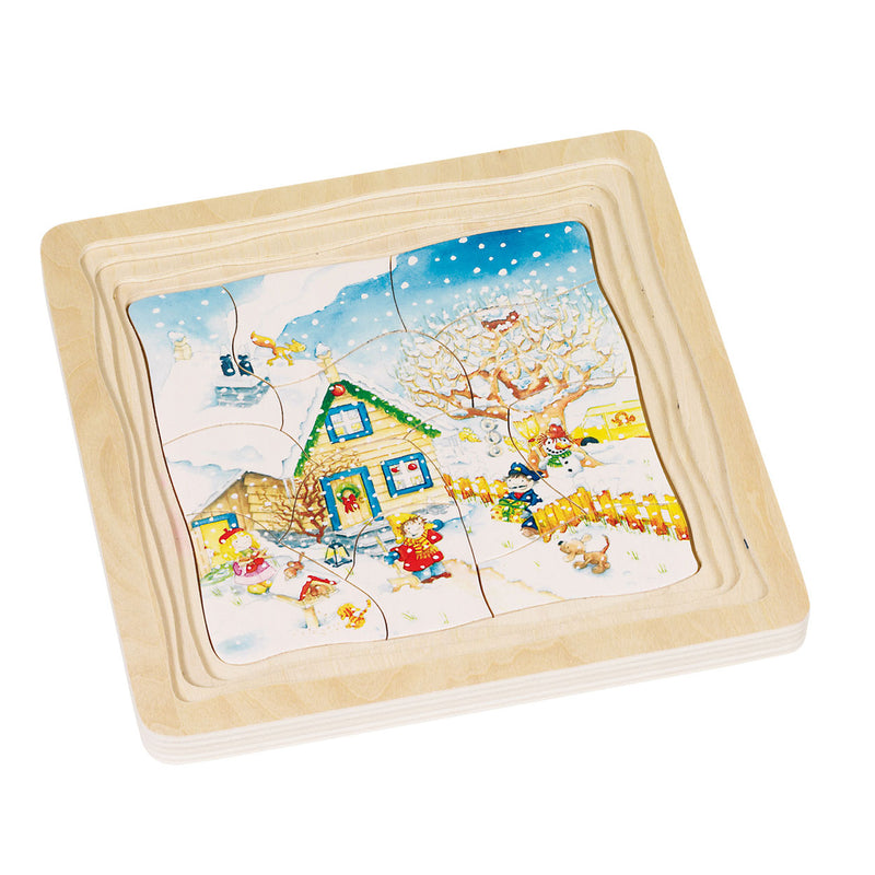 Afbeelding laden in galerijviewer, Goki 4-lagen puzzel seizoenen, 54st.
