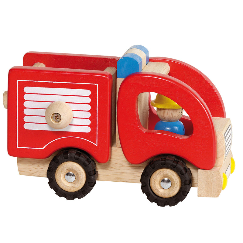 Load image into Gallery viewer, Goki houten brandweerauto