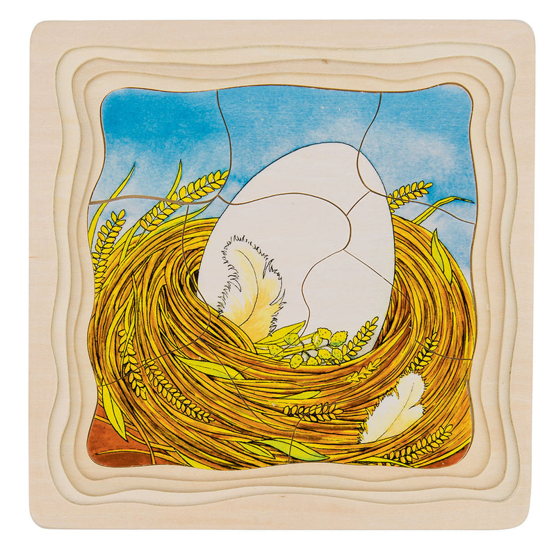 Load image into Gallery viewer, Goki houten lagenpuzzel - kip
