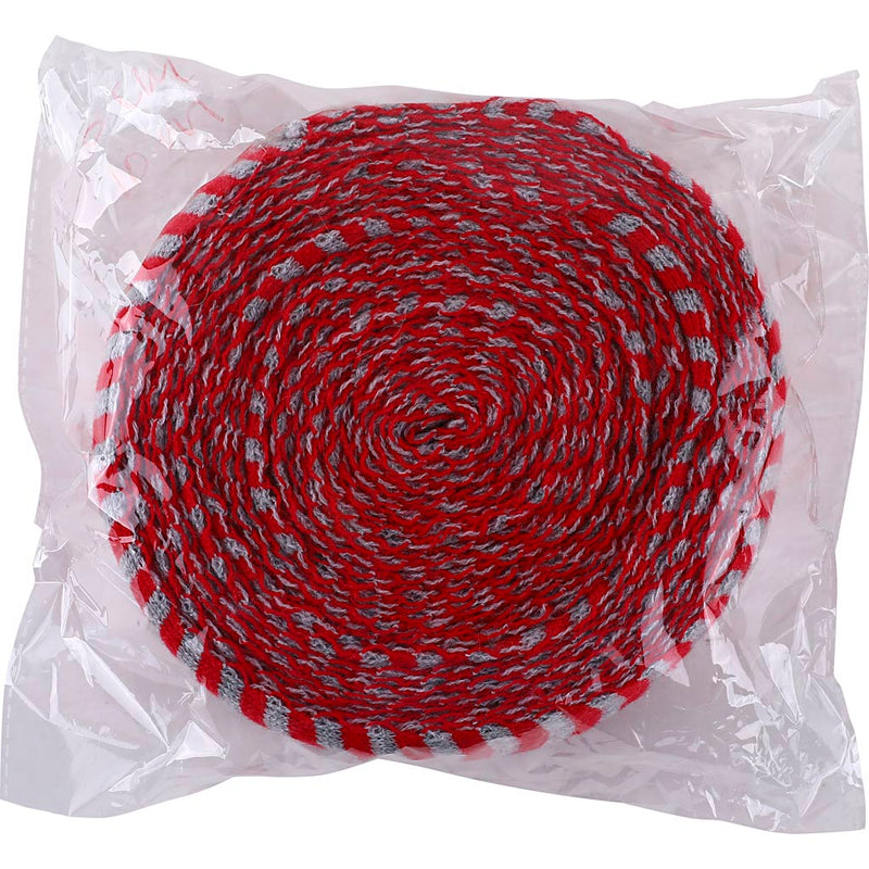 Cargue la imagen en el visor de la galería, Https: www.cchobby.nl rondgebreide-tube-b-60-mm-grijs-rood-5-m-1-rol