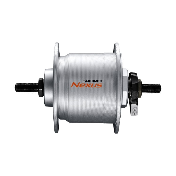 Afbeelding laden in galerijviewer, Shimano naafdynamo 36g vaste as 6v 2.4w dhc3000 zilver