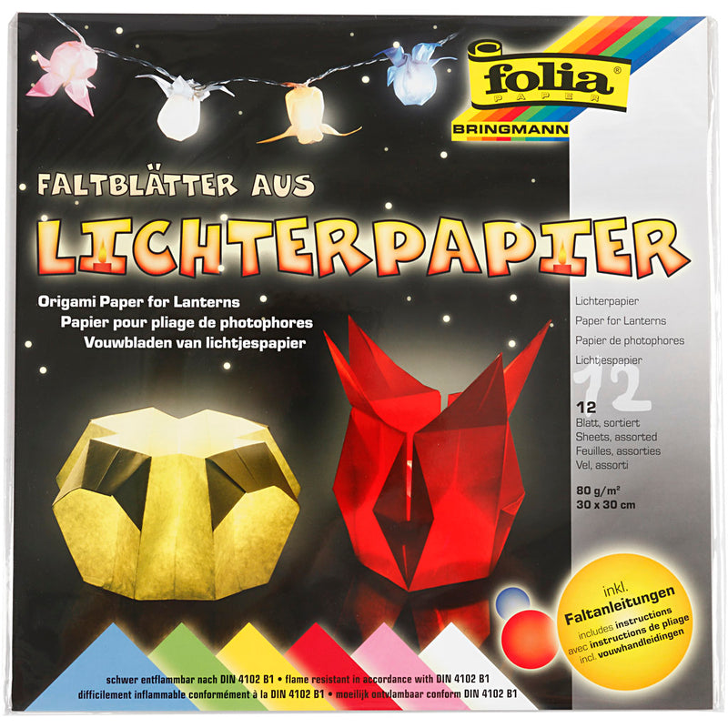 Load image into Gallery viewer, Creativ company https: www.cchobby.nl lantaarnpapier-vel-30x30-cm-80-gr-standaardkleuren-12-vel-1-doos