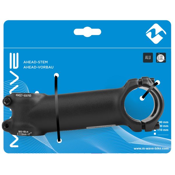 Load image into Gallery viewer, Zoom a-head stuurpen 28,6 110 31,8 mm - zwart