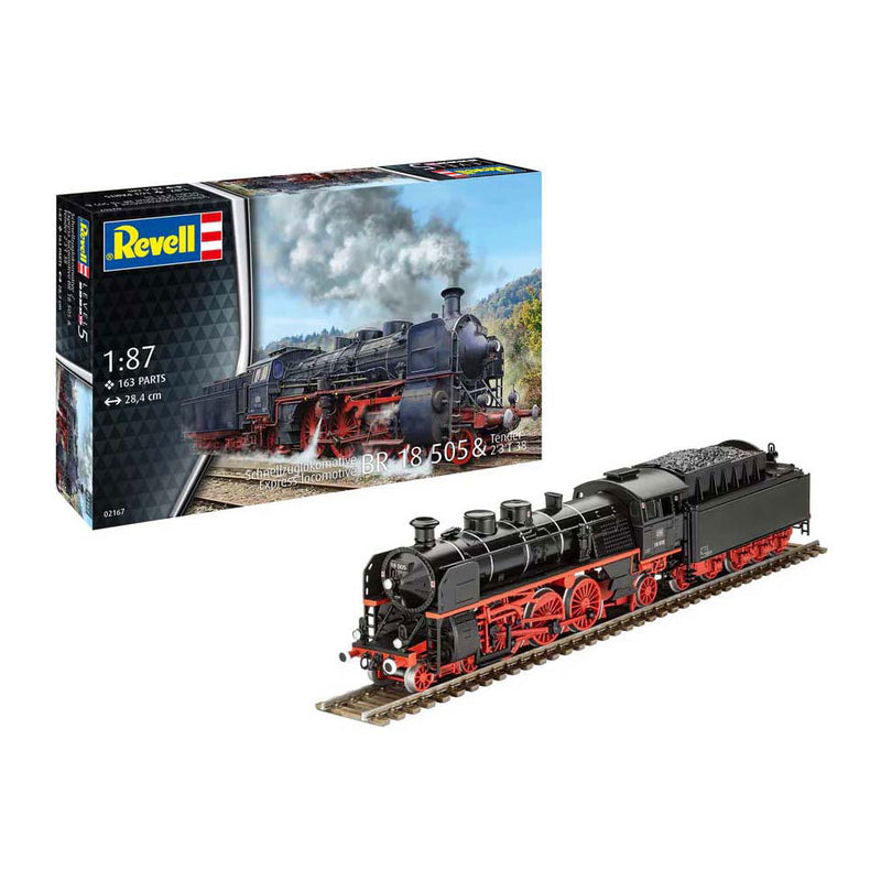 Chargez l'image dans la visionneuse de la galerie, Revell modelbouwpakket militaire voertuigen - 02167 baureihe 18 505 - tender 2'3' t 38 - stoomlocomotief plastic - 1:87 - modelbouw