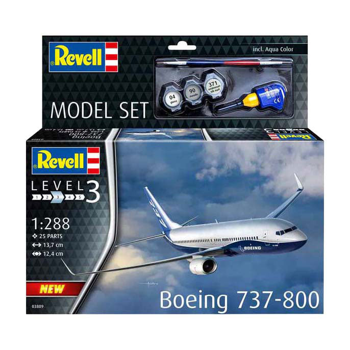 Load image into Gallery viewer, Revell modelbouwpakket - boeing 737-800 1:288 - 25dlg. - incl. basiskleuren verf