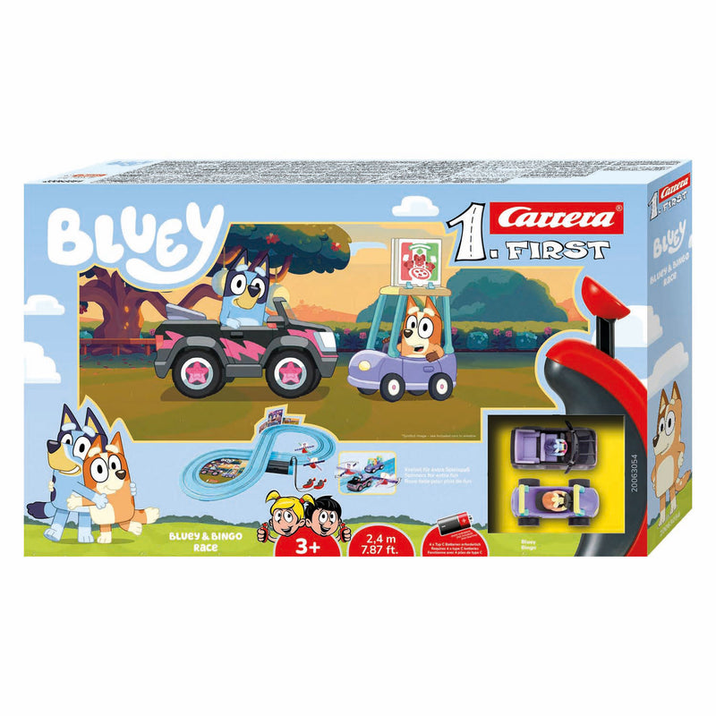 Load image into Gallery viewer, Carrera first racebaan - bluey bingo race 2,4m