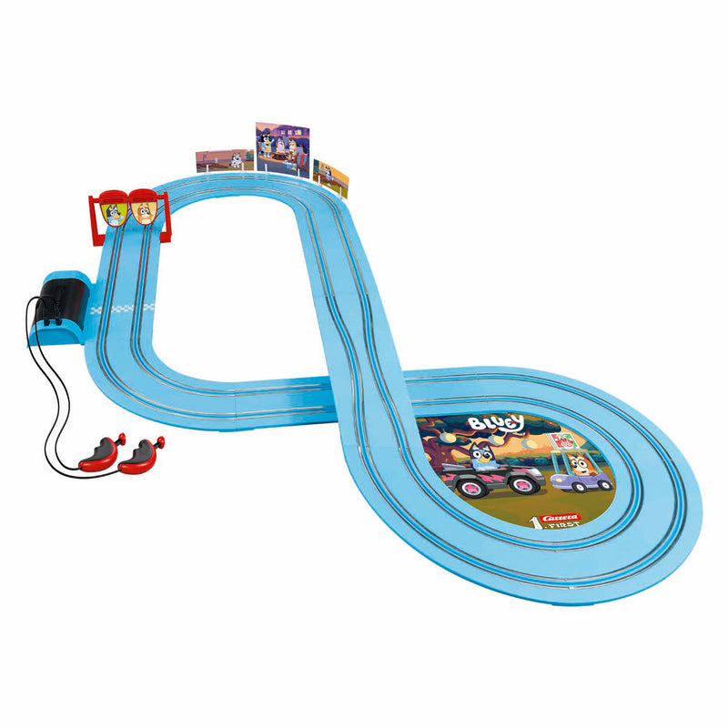 Load image into Gallery viewer, Carrera first racebaan - bluey vs. bingo let's go 2,9m