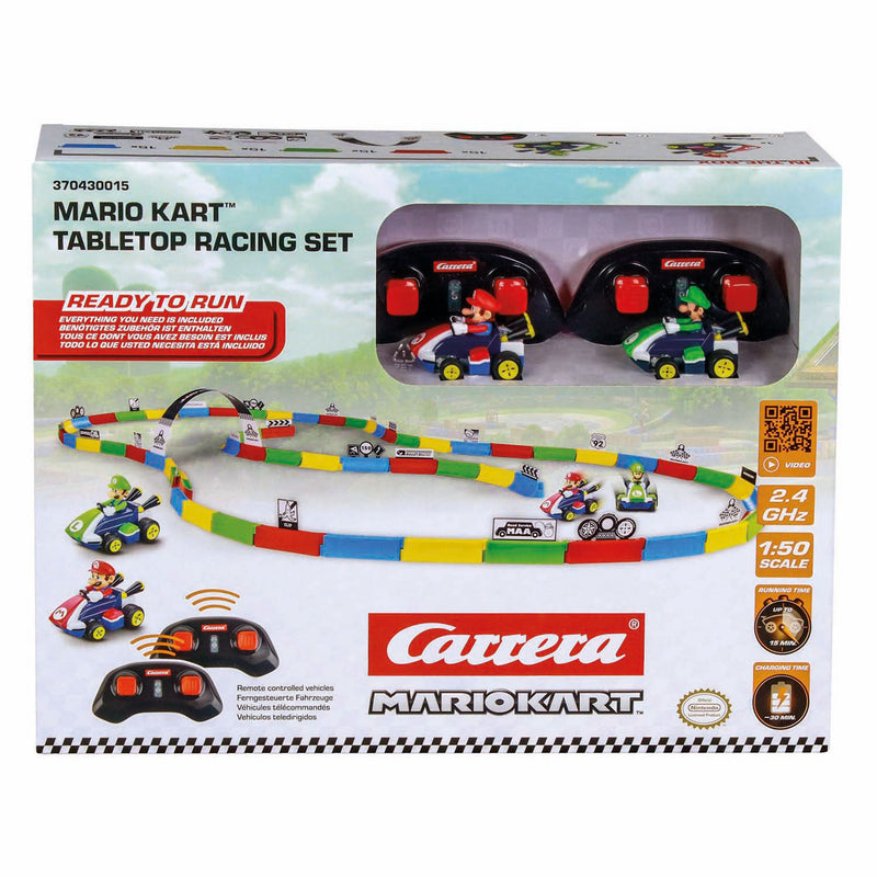 Load image into Gallery viewer, Carrera rc 2,4ghz mario kart tabletop racing set - mario luigi 1:43