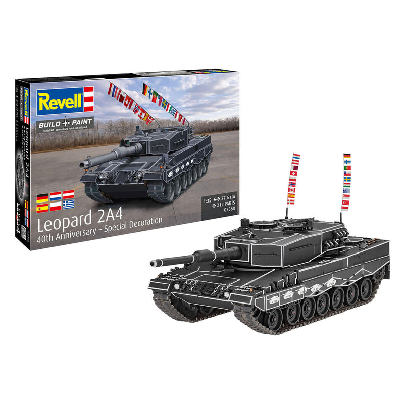 Afbeelding laden in galerijviewer, Revell modelbouwpakket leopard 2a4 - special decoration 40th anniversary 1:35 - 212dlg.